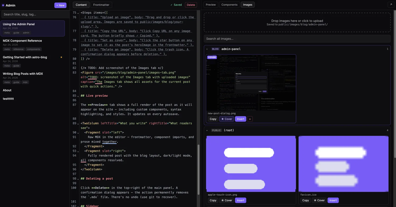 Using the Admin Panel