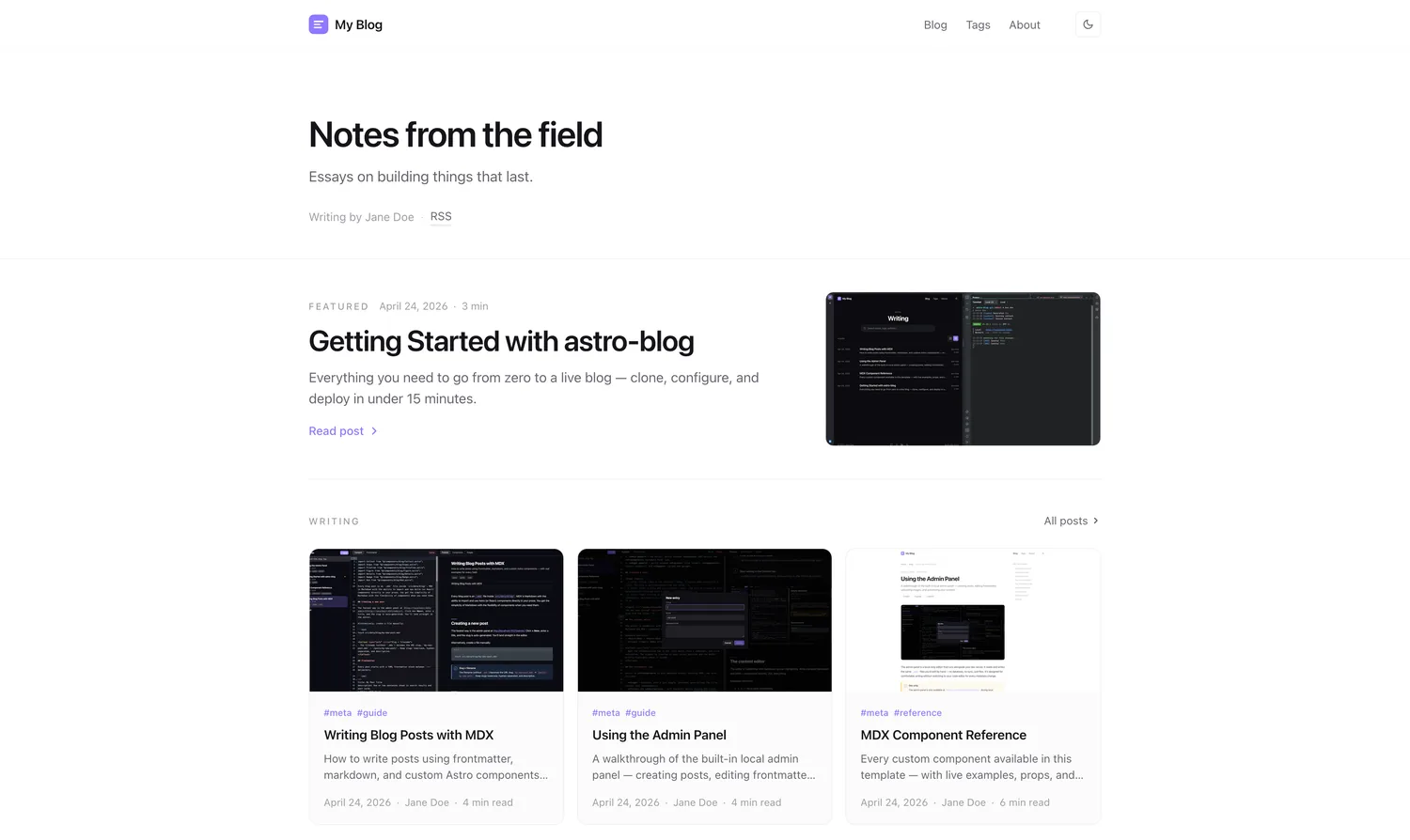 Getting Started with astro-blog